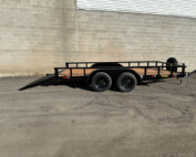 7x14 Tandem Axle Utility Trailer with Diamond Plate Fender and Rubber Mounted Lights