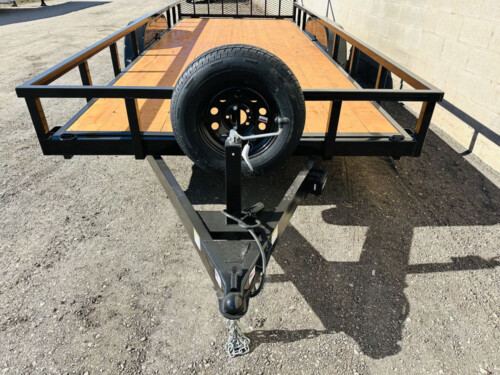 7x18 Utility Trailer Tandem Utility Trailer with Smooth Fenders and Rubber Mounted Lights