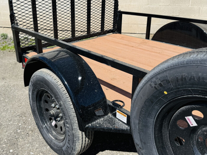 5x8 Utility Trailer with Fender Brace/Step and Rubber Mounted Lights - Image 4